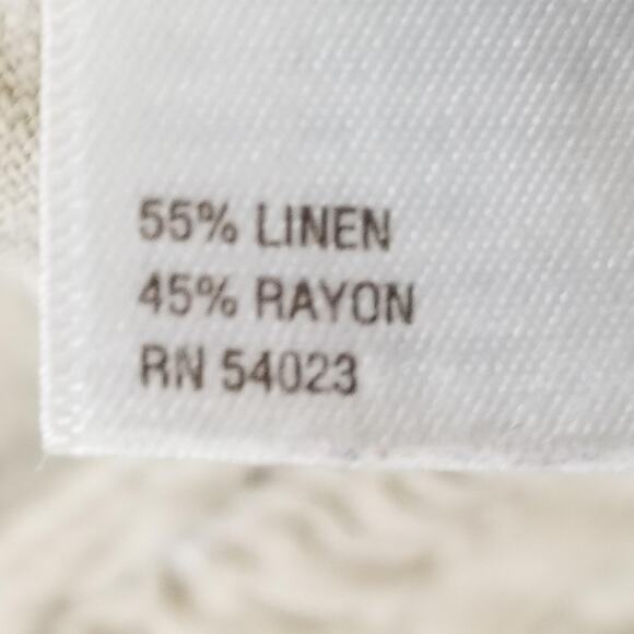 Old Navy Pants Womens 6 Khaki Linen Blend Cargo Wide Leg Drawstring Utility - Picture 14 of 14